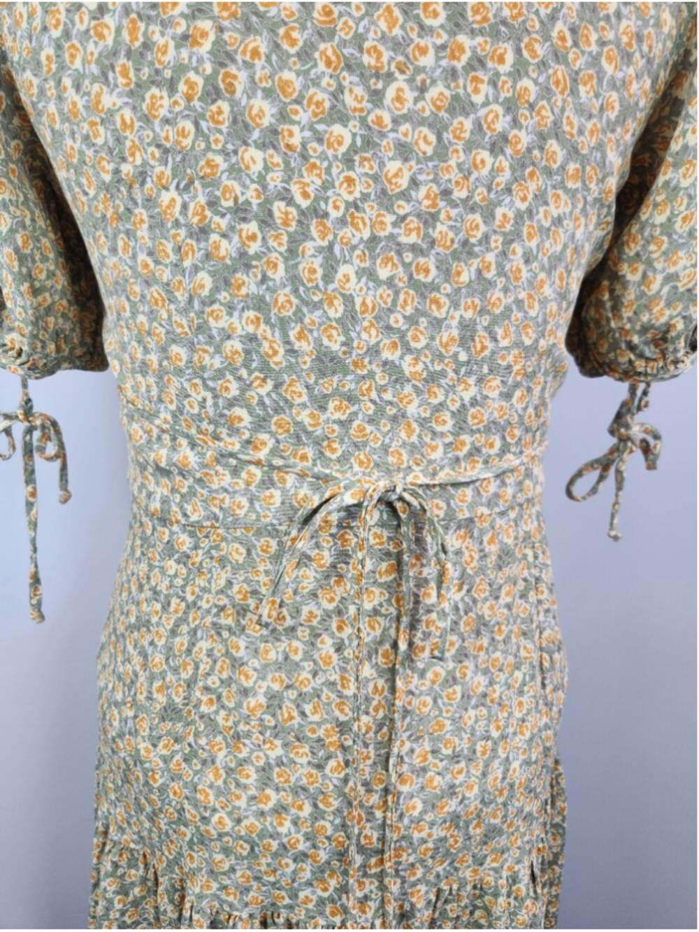 Christy Dawn Augusta Wrap Dress Rose Garden Size XS Adjustable Fit Cottagecore - Picture 9 of 16